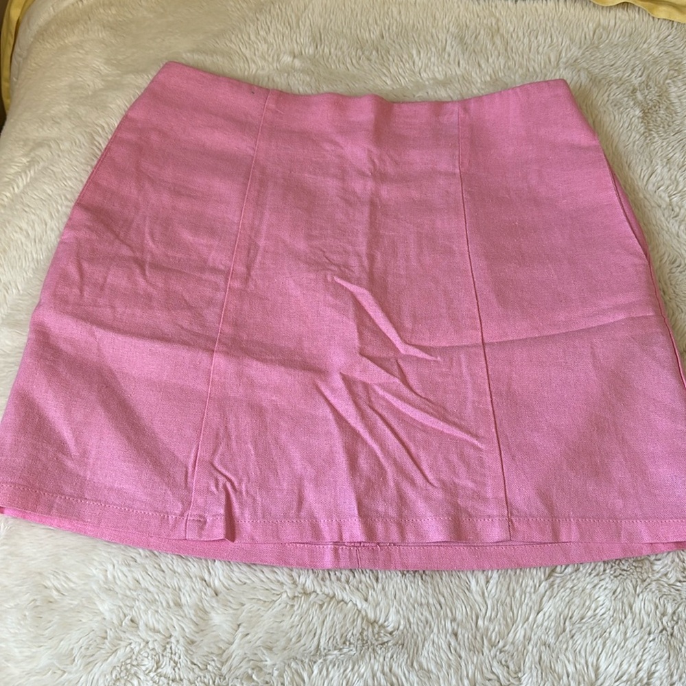 Pink mini skirt